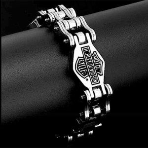 HARLEY DAVIDSON STAINLESS STEEL SHIELD BRACELET